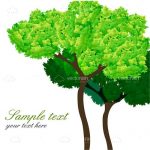 Illustrated Green Tree with Sample Text